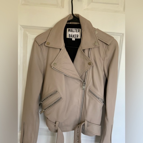 Walter Baker Women's Beige Leather Jacket - Picture 6 of 10